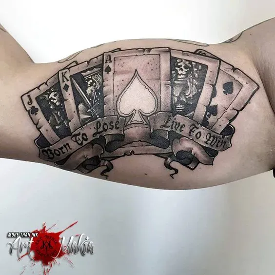 tatuagem broadway straight poker